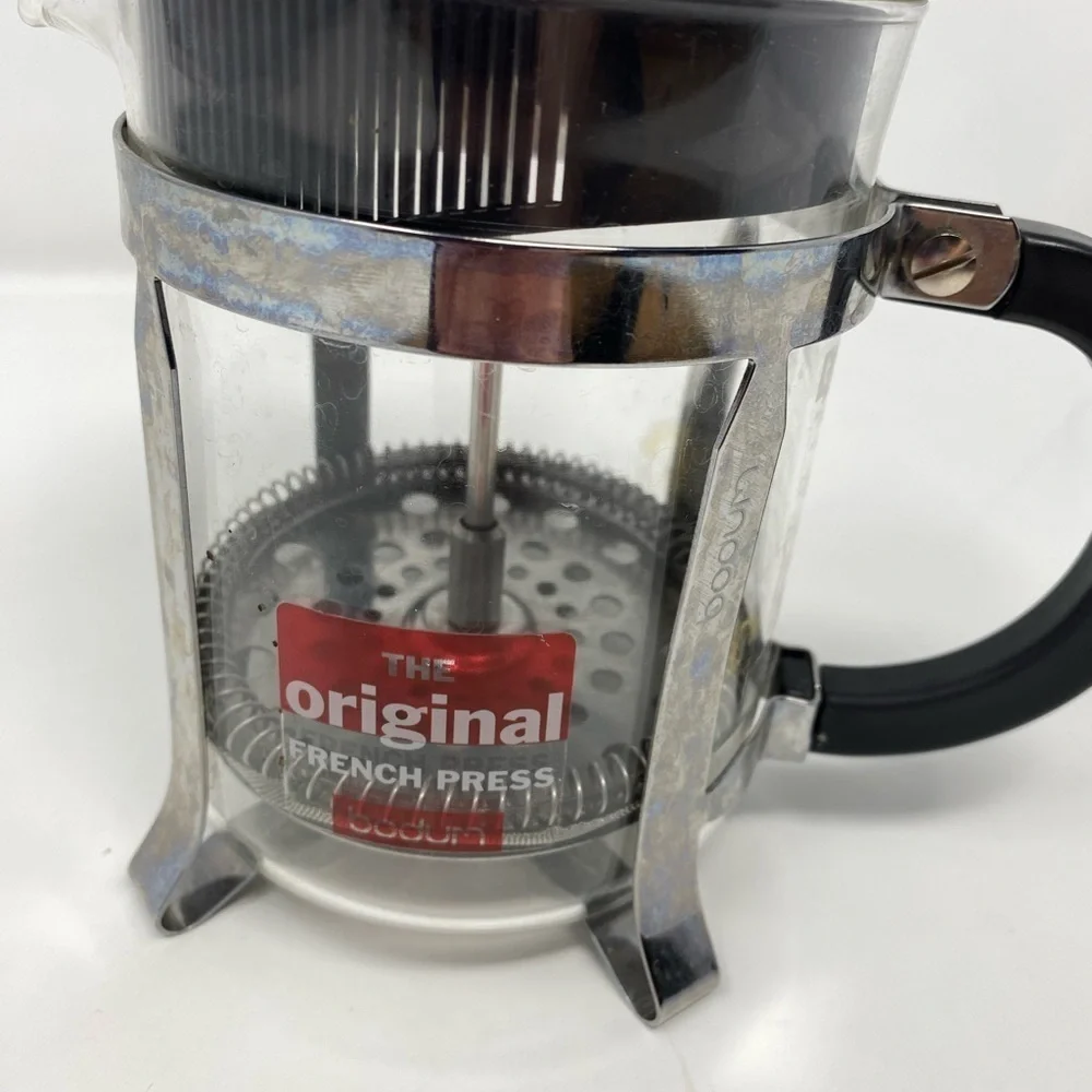 Bodum Caffettiera French Press Coffee Maker, Black Plastic Lid and Stainless